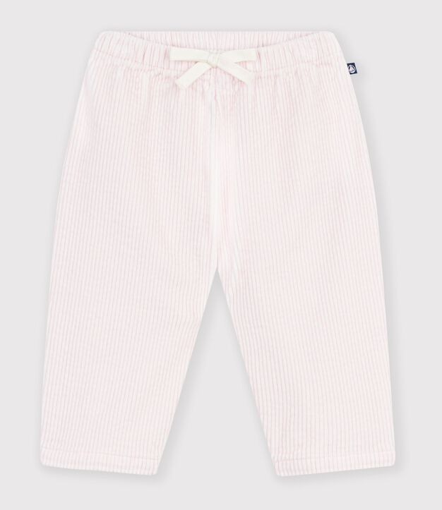 Babies' plain corduroy trousers BARELY