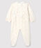 Baby Girls' Colourful Spotted Velour Sleepsuit MARSHMALLOW white/MULTICO white