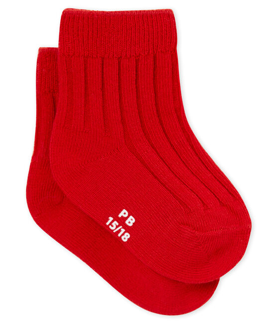 Mixed baby's ribbed socks TERKUIT red