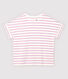 Women's Stripy Linen and Cotton Blend T-Shirt