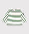 Baby sailor top in thick cotton MARSHMALLOW green/PALMERAIE