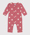 Babies' printed cotton footless pyjama suit ROSEWOOD pink/MARSHMALLOW