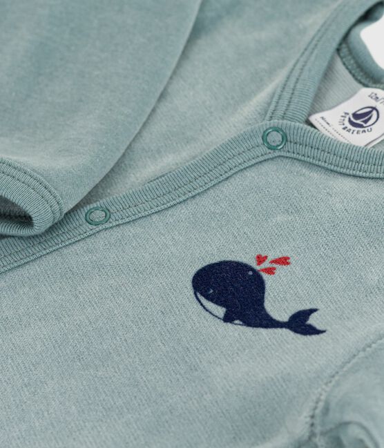 Babies' plain velour pyjama suit GOBELIN