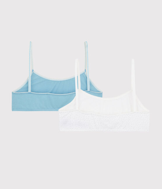 Girls' Silver Spotty Organic Cotton and Elastane Undershirts - 2-Pack variante 1