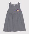 Babies' Sleeveless Stripy Cotton Dress