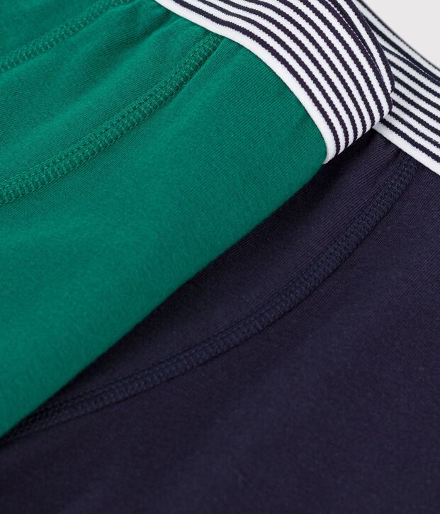 Pack of children's boxers in plain cotton and elastane multicolor