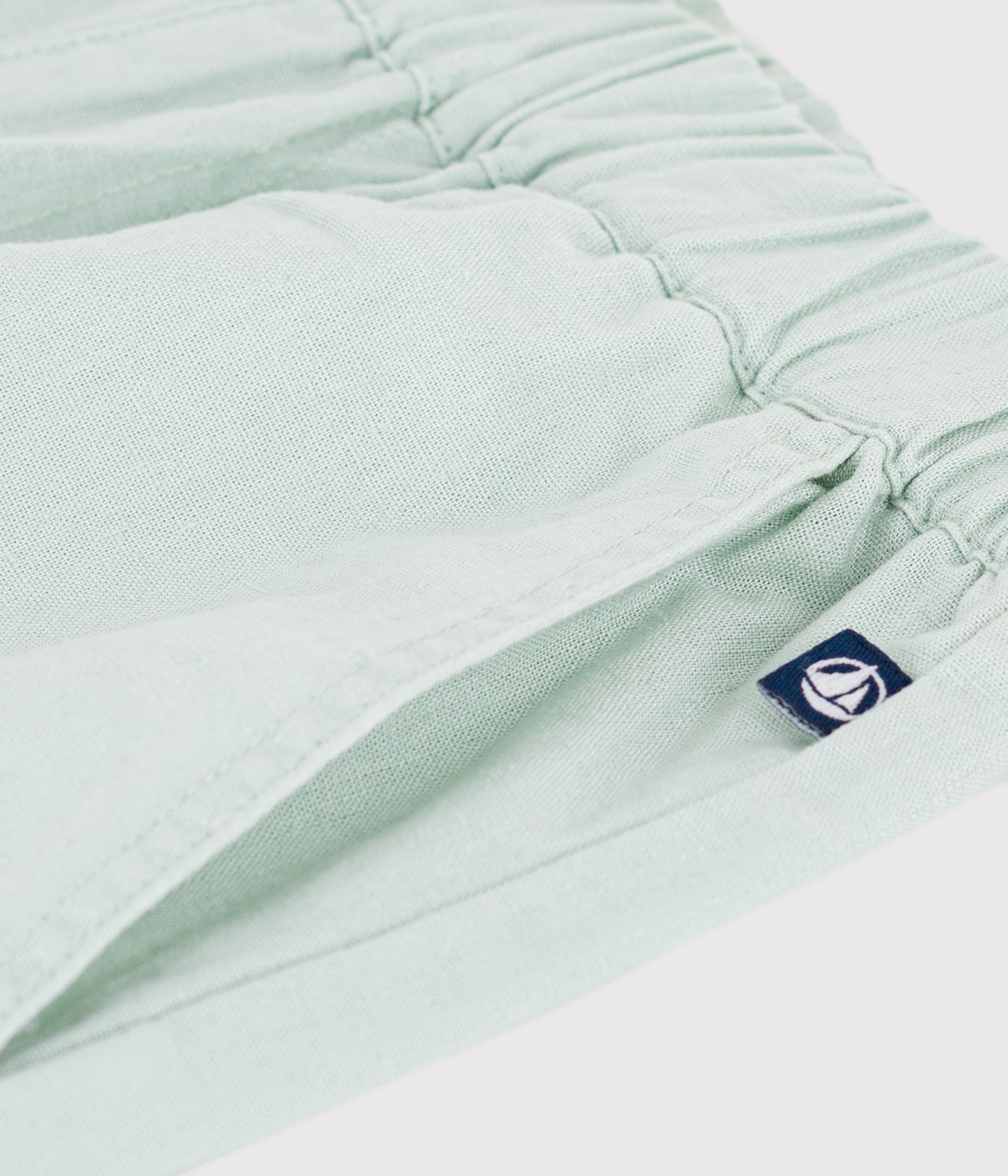 Children's cotton and linen trousers green