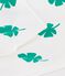 Boys' Fleece Hoodie MARSHMALLOW white/GAZON green