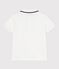 Children's short-sleeved cotton polo shirt MARSHMALLOW white