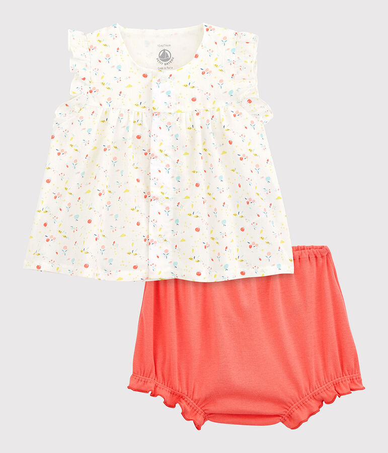 Baby Girls' Floral Organic Cotton Woven Clothing - 2-Pack white/multicolor