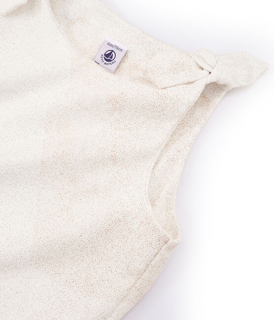 Girls' Sleeveless Top MARSHMALLOW white/COPPER pink