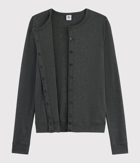 Women's Iconic Cotton Cardigan CITY CHINE grey