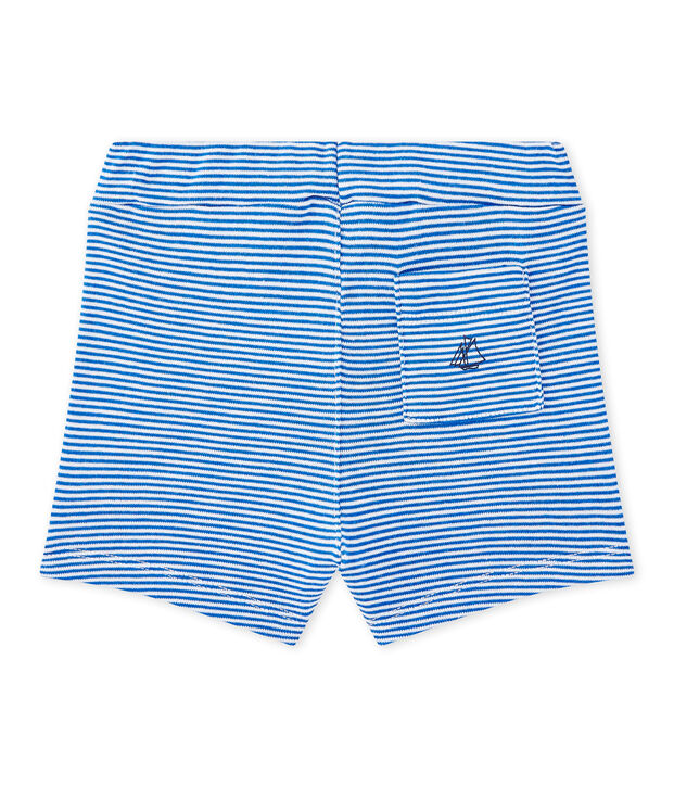 Baby boy's striped shorts blue/white