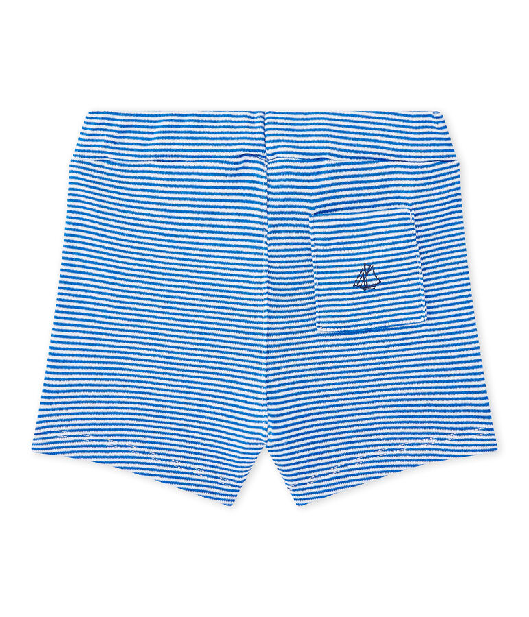 Baby boy's striped shorts blue/white