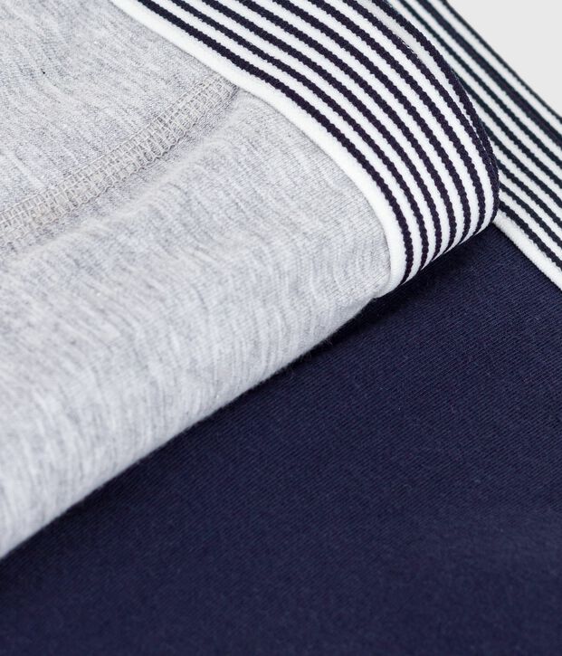 Pack of plain cotton and elastane boxers for children multicolor