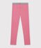 Children's plain cotton leggings pink