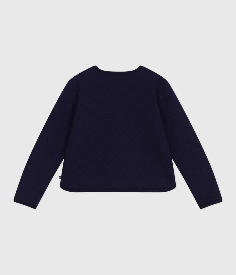 Women's plain cotton cardigan SOIR blue