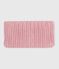 Babies' fleece-lined knitted snood CHARME pink