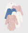 Babies' long-sleeved star and flower patterned bodysuits - 5-pack variante 1