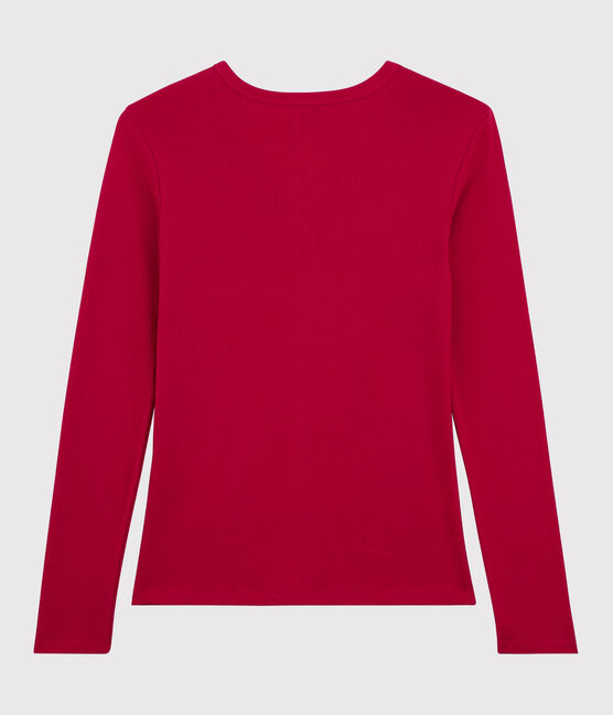 Women's Iconic V-Neck Cotton T-Shirt TERKUIT red