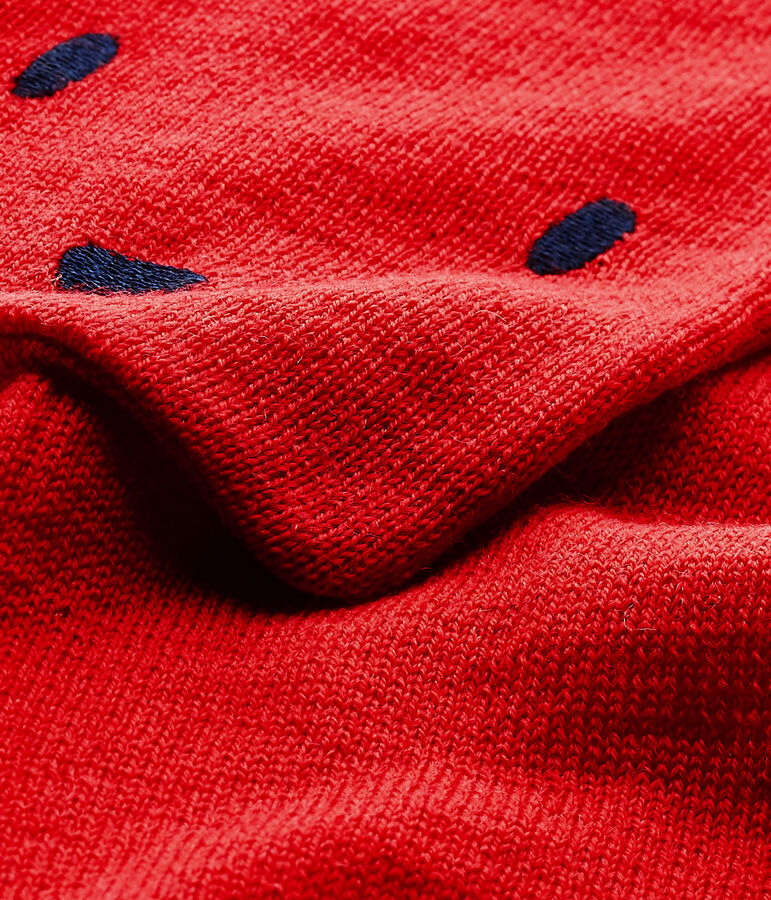 Mixed baby's scarf FROUFROU red