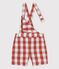Babies' Poplin Dungaree Shorts OMBRIE /AVALANCHE