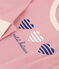 Children's long-sleeved plain cotton pyjamas CHARME pink