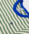 Children's short-sleeved stripy cotton T-shirt PALMERAIE green/AVALANCHE