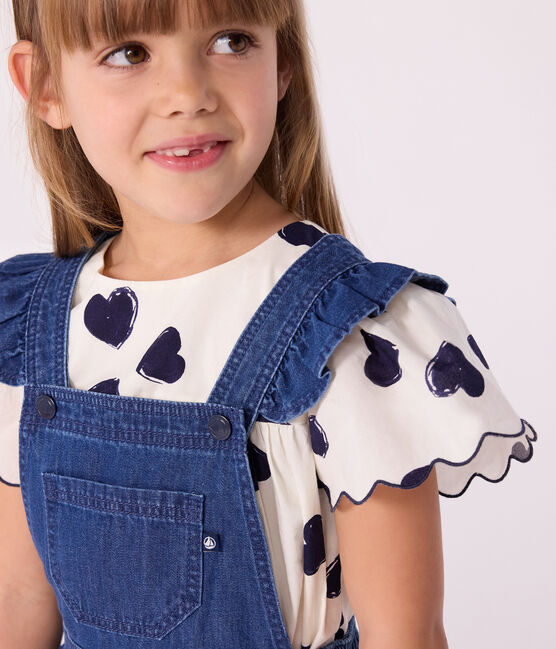 Children's denim pinafore dress DENIM MOYEN blue