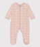 Velour Pink Whale Sleepsuit SALINE /MARSHMALLOW