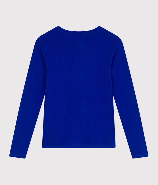Women's Iconic plain cotton T-shirt SURF blue
