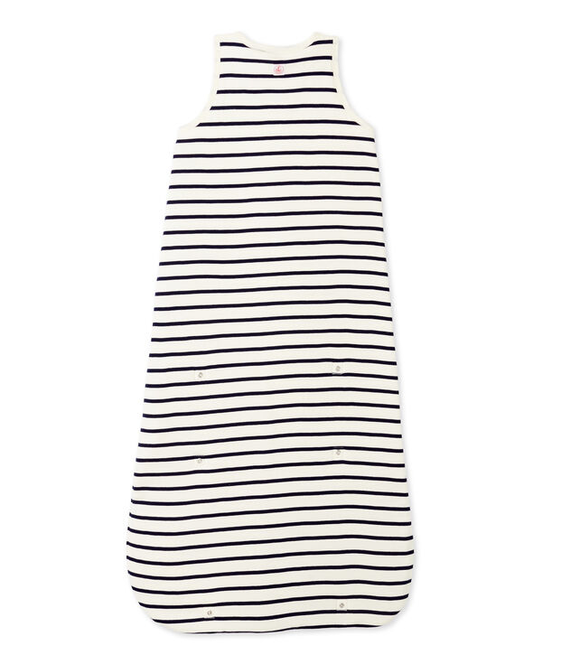 Baby's striped sleeping bag white/blue