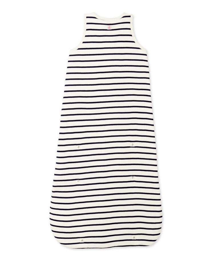 Baby's striped sleeping bag white/blue