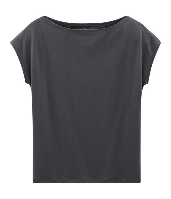 Women's short-sleeved sea island cotton t-shirt MAKI grey