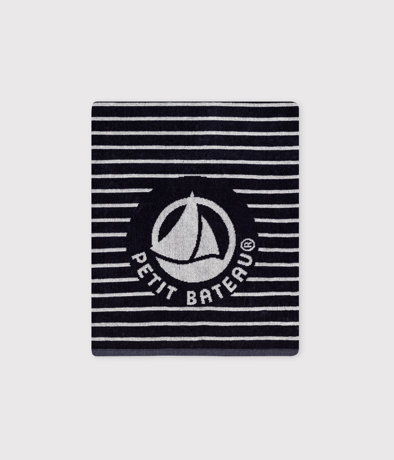 Beach towel blue/white