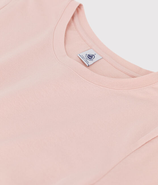 Women's Straight Fit Organic Cotton Round Neck T-Shirt SALINE pink