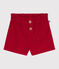 Babies' plain corduroy shorts TERKUIT red