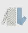 Children's star print velour pyjamas. BELUGA /ADRIATIC