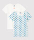 Girls' Graphic Floral Print Short-Sleeved Organic Cotton T-Shirts - 2-Pack