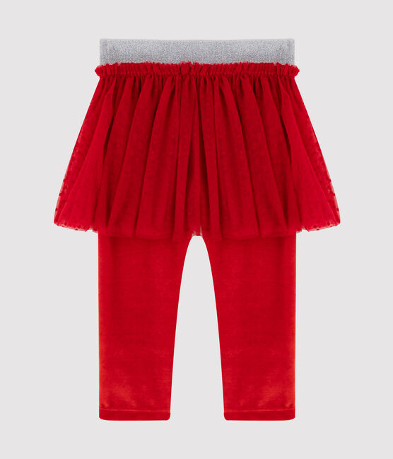 Baby's leggings with tulle skirt TERKUIT red