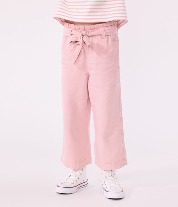 Children's cotton and Lyocell blend trousers. pink