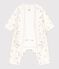 Babies' footless floral-print cotton bodyjamas MARSHMALLOW white/MULTICO white