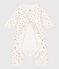 Babies' Footless Cotton Bodyjama MARSHMALLOW red/HARISSA white