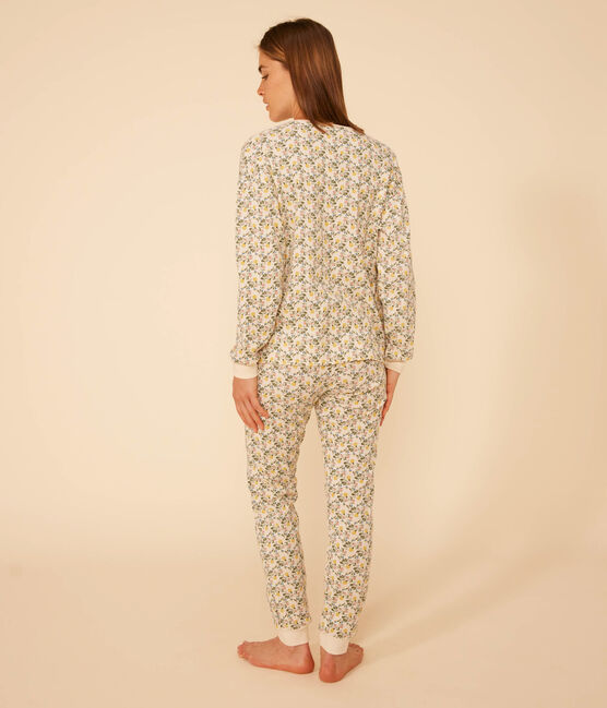 Women's Floral-pattern Cotton Pyjamas AVALANCHE white/MULTICO