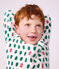 Children's printed velour pyjamas white/multicolor