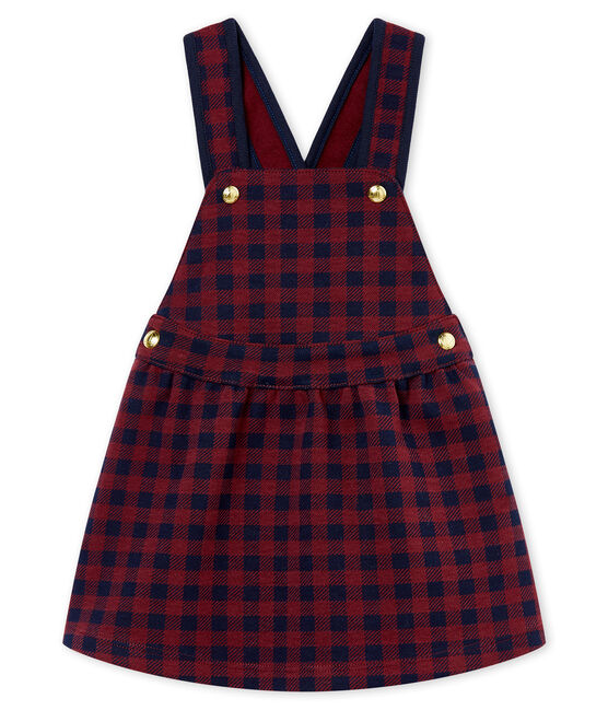 Baby girl's gingham dress OGRE red/SMOKING blue