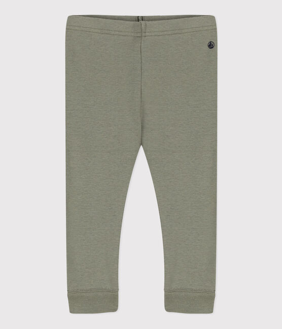 Babies' Plain Cotton Leggings MARECAGE green