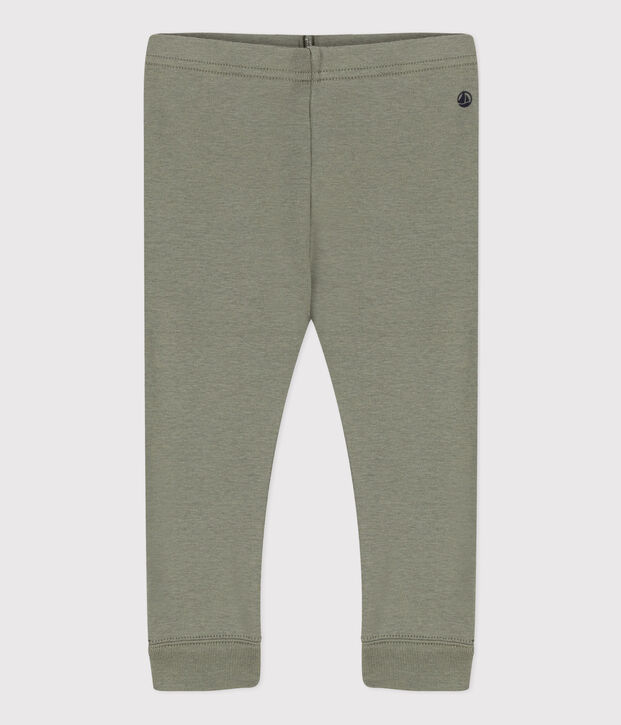 Babies' Plain Cotton Leggings green