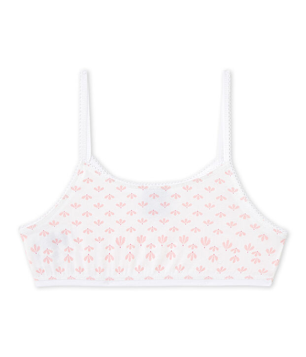 Girl's print bra white/pink/multicolor