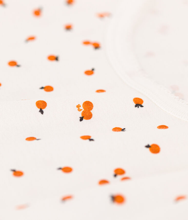 Women's Orangette Cotton Babydoll Nightdress white/multicolor